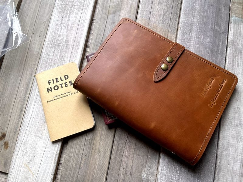 Personalized Saddle Brown Leather Refillable Ring Binder Notebook – A5, B5, A4