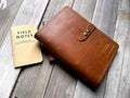 Personalized Saddle Brown Leather Refillable Ring Binder Notebook – A5, B5, A4