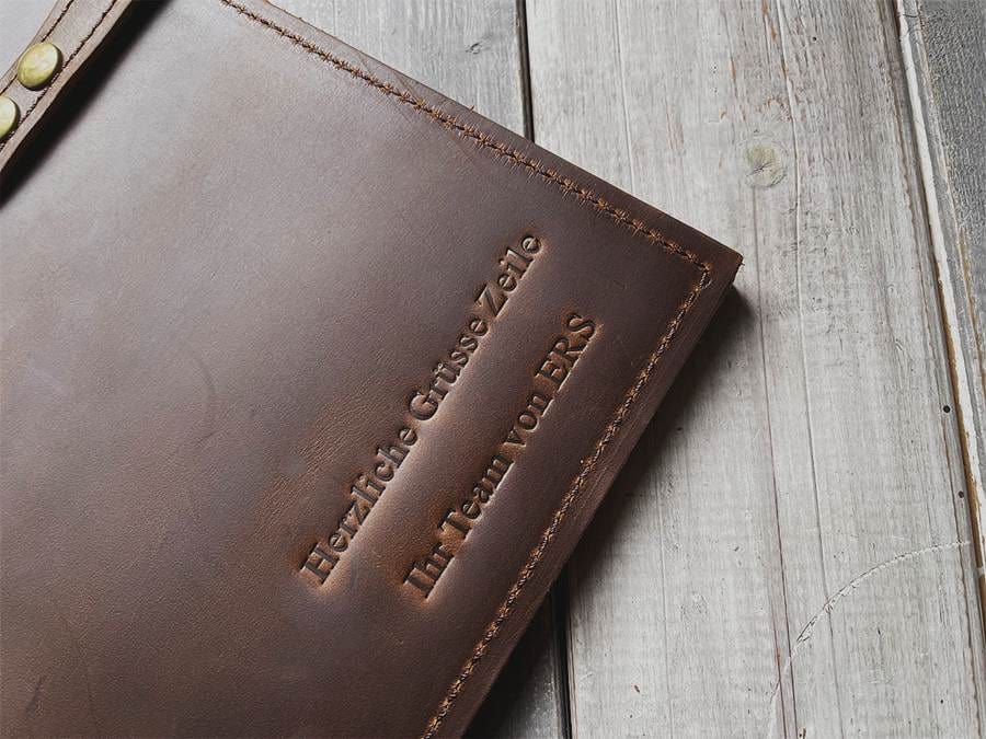 Personalized Rustic Brown Leather MacBook Air 15" Case – Handmade, Custom Fit for M1/M2