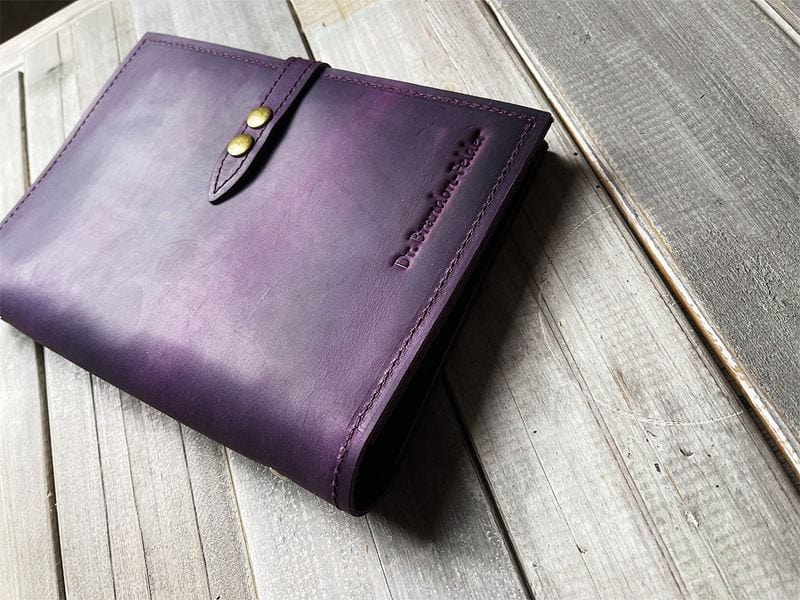 Personalized Purple Refillable Leather Journal Binder – A4, A5, B5 Sizes