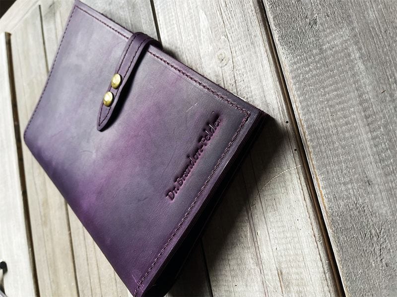 Personalized Purple Refillable Leather Journal Binder – A4, A5, B5 Sizes