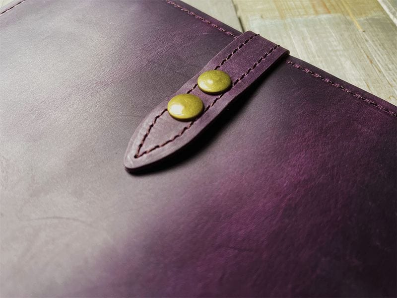 Personalized Purple Refillable Leather Journal Binder – A4, A5, B5 Sizes