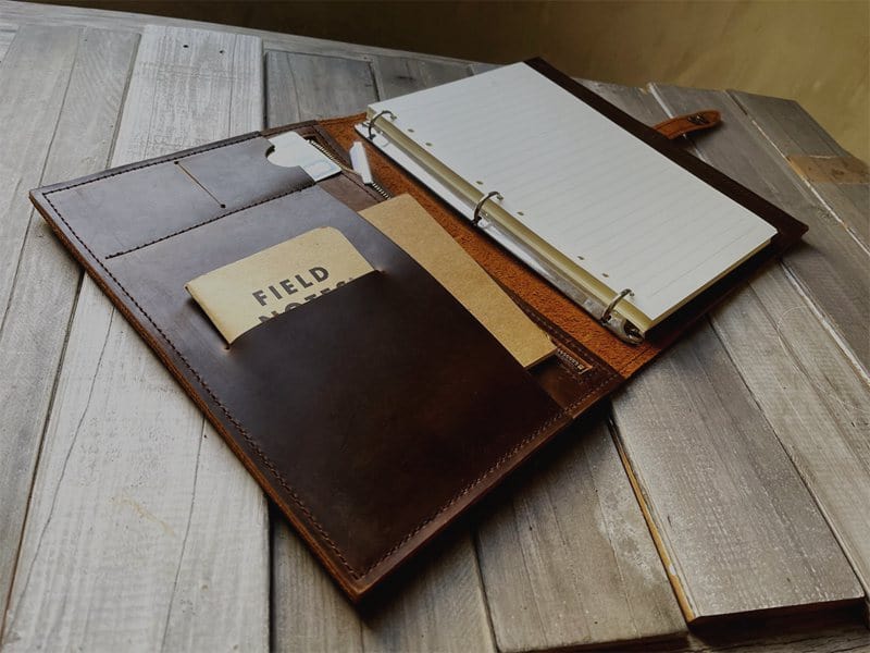 Personalized Refillable Leather Journal Binder – A4, A5, B5 Sizes