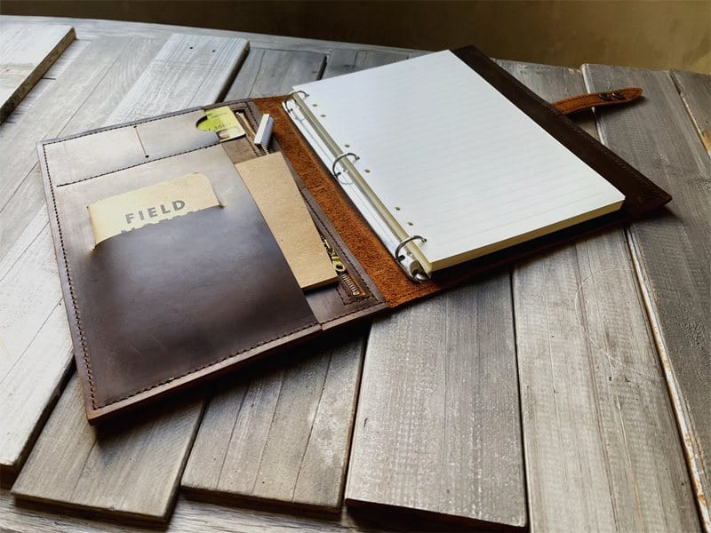 Personalized Refillable Leather Journal Binder – A4, A5, B5 Sizes