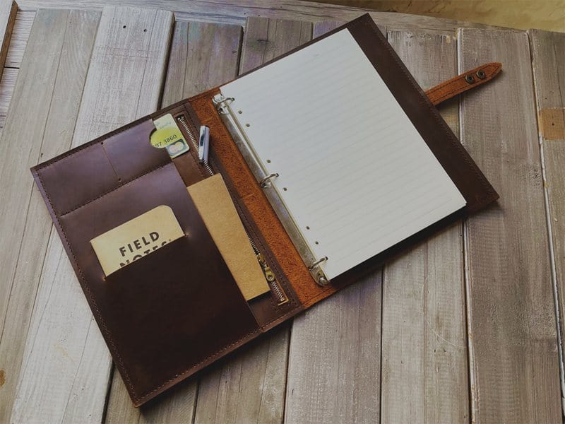 Personalized Refillable Leather Journal Binder – A4, A5, B5 Sizes