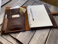 Personalized Refillable Full-Grain Leather Binder Folio – Multiple Sizes