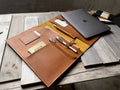 Personalized Leather MacBook Pro M2/M3 Max Sleeve – 13/14/16 Inch Handmade Case