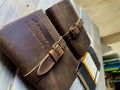 Rustic Brown Small Pocket Leather Journal – Full Grain, Buckle Closure